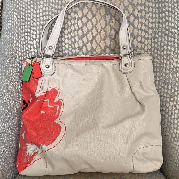 Coach like new floral bag purse - Picture 6 of 7
